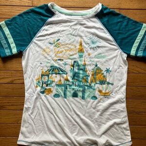 Magic Kingdom Shirt - Teal and White